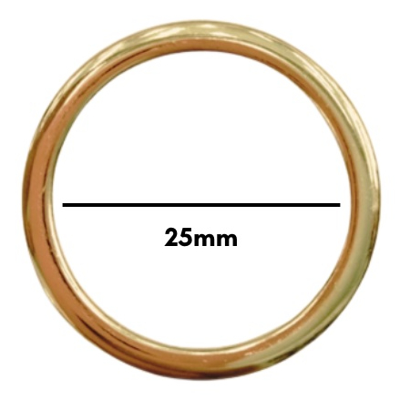 Argola Metal 25mm C/50 unidades Dourada / Prata - Confecção / Artesanatos