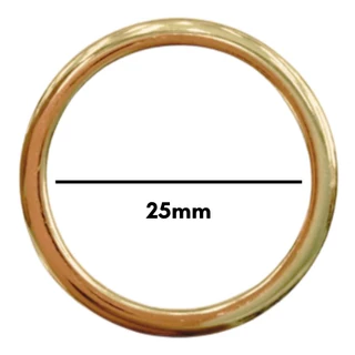 Argola Metal 25mm C/50 unidades Dourada / Prata - Confecção / Artesanatos