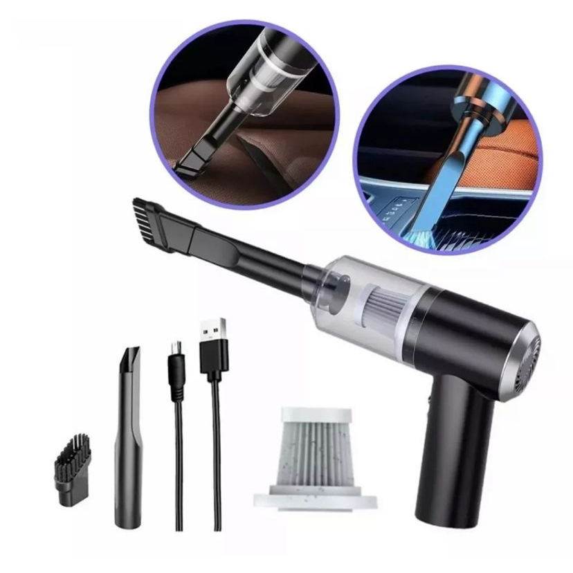 MINI ASPIRADOR 2 EM 1 DE PÓ CASA E CARRO