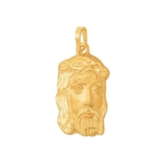 pingente em ouro 18k teor 750 face de cristo todo diamantado com certificado de garantia