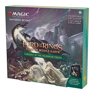MTG Magic the Gathering - Gandalf in the Pelennor Fields - Box Cena O Senhor dos Anéis Scene Box The Lord of the rings Importado Novo Lacrado Inglês Wizards of the coast Card game
