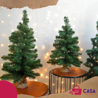 Árvore De Natal Formosinha Com Base De Juta 60cm 85 Galhos Decoração Luxo
