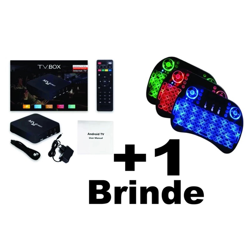 Tv Box Pronta Entrega Frete Grátis + Mini Teclado Brinde