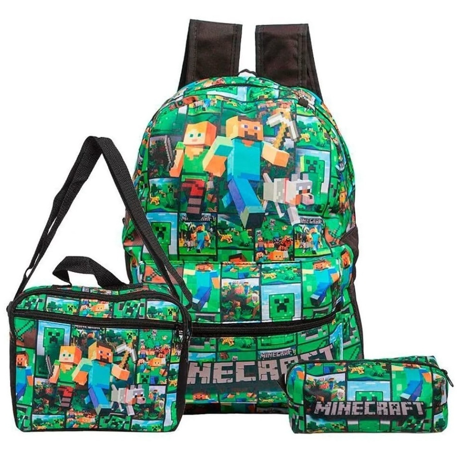 Lancheira Térmica Escolar Infantil Minecraft 11492/ DMW - Ratimbum