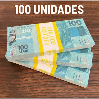cedulas cenograficas de 100 reais (sem valor monetario) 100 un