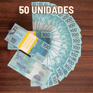 notas cenografia de 100 reais (kit de 50 UNIDADES)