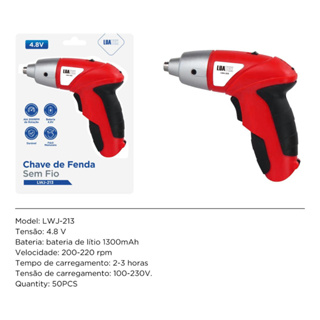 Mini Parafusadeira Sem Fio 4,8v 200 Rpm Portátil Recarregável Envio Imediato Melhor Custo beneficio