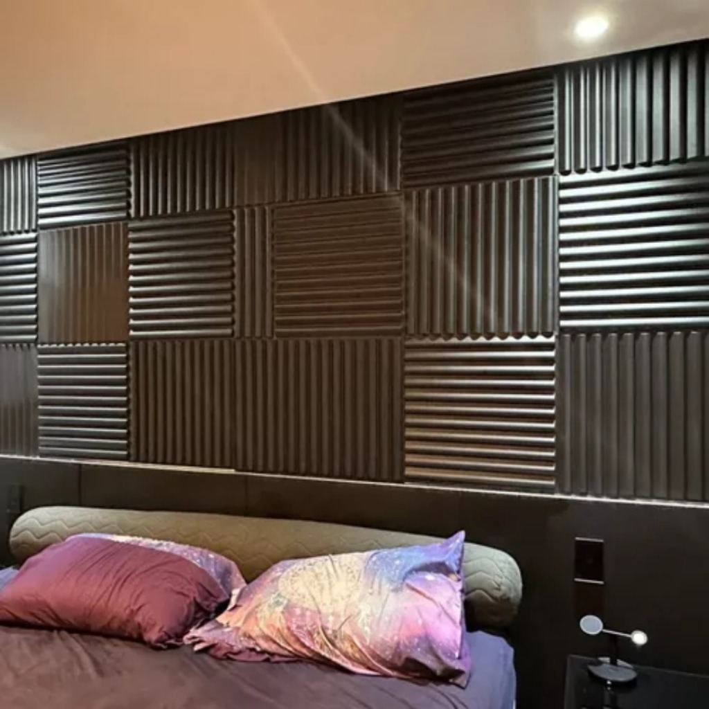 Promo Placa 3d Decorativa Pvc 50 X 50 Cm Modelo Ripado