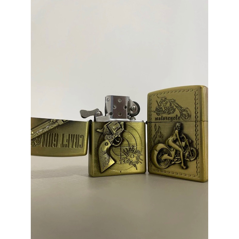 Isqueiro Metal Vintage Luxo Recarregavel Tipo Zippo