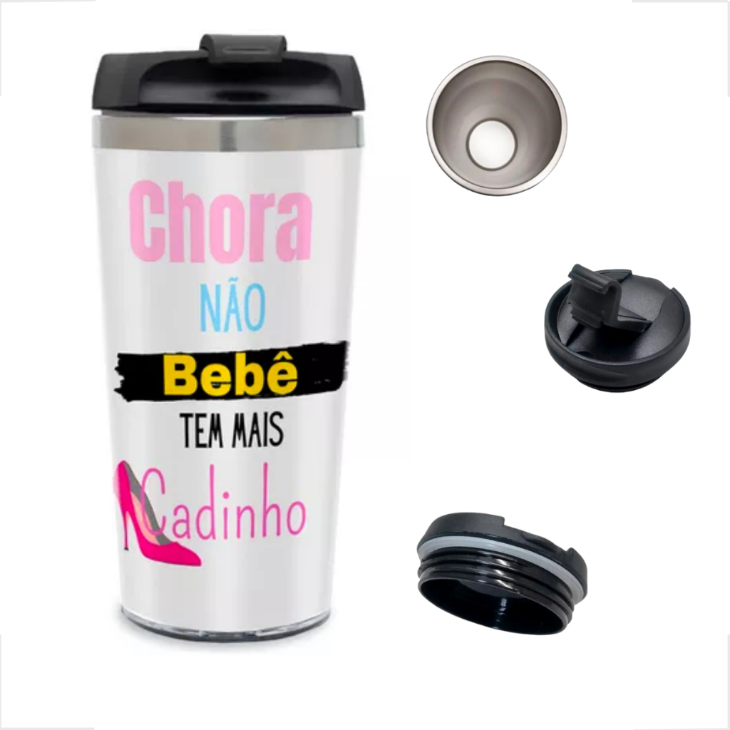 Copo termico inox agua gelada café quente dica para presente namorada