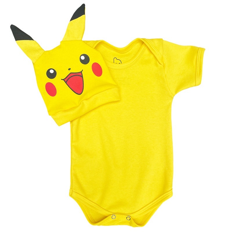 Body Bebê Pikachu Pokemon Elétrico Festa Fantasia Mesversário