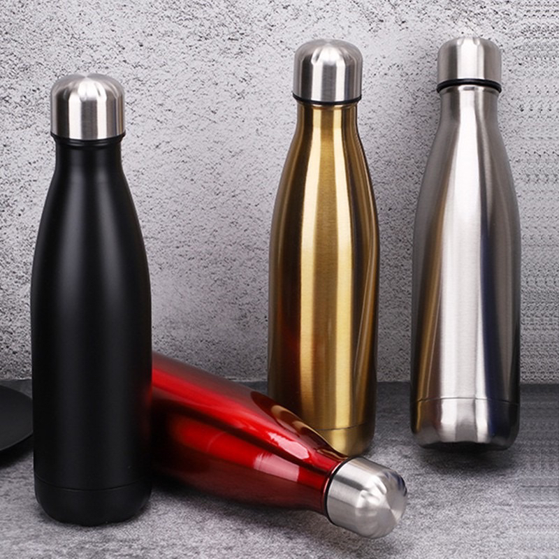 Garrafa de Água Inox Squeeze 450ml Inox Colorida para Academia Escola ...