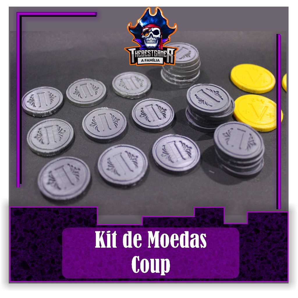 Kit de Moedas Coup - Idênticas ao jogo (maior quantidade)