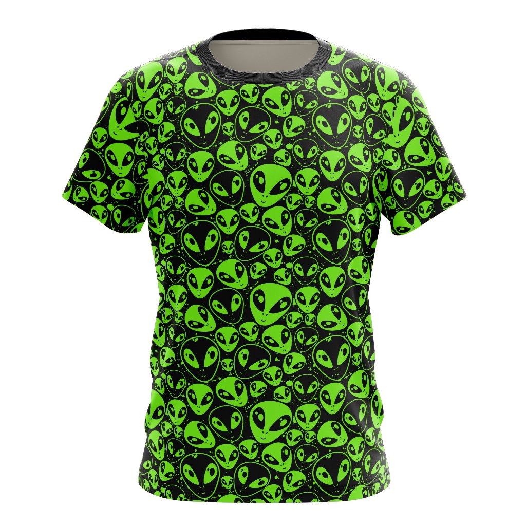 Camisa Camiseta Longline Alien Alienígena Tumbler Neon Desenho Blusa