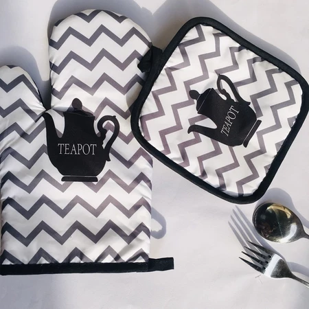 Kit luva termica forno fogão cozinha quente + descanso de panela