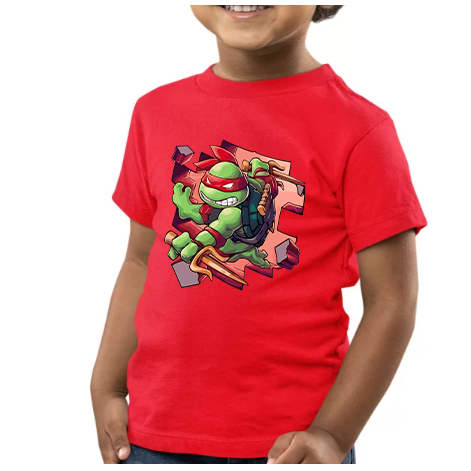 Camisa Tartarugas Ninja Leonardo Desenho Camiseta 100% Algodão Infantil  Cores