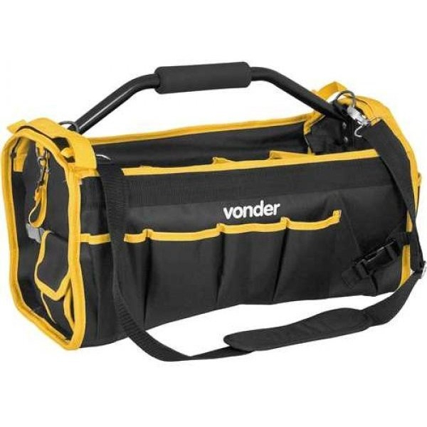Bolsa Organizadora Para Ferramentas Bl004 15kg Em Lona Vonder Cor Amarelo E Preto Resistente Grande