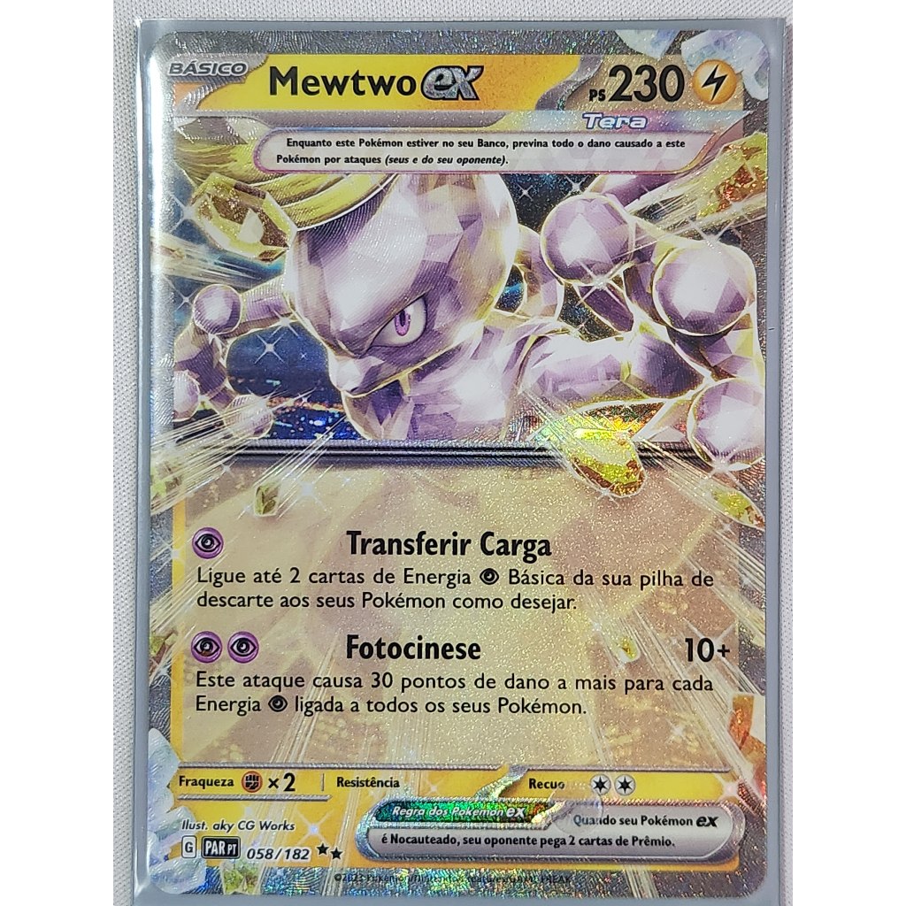 Carta Pokémon Mewtwo V Astro Dourado Coleção Especial Go