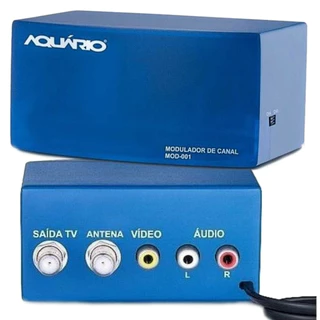 Modulador Adaptador Conversor Aúdio E Vídeo Av Rca Para RF Coaxial