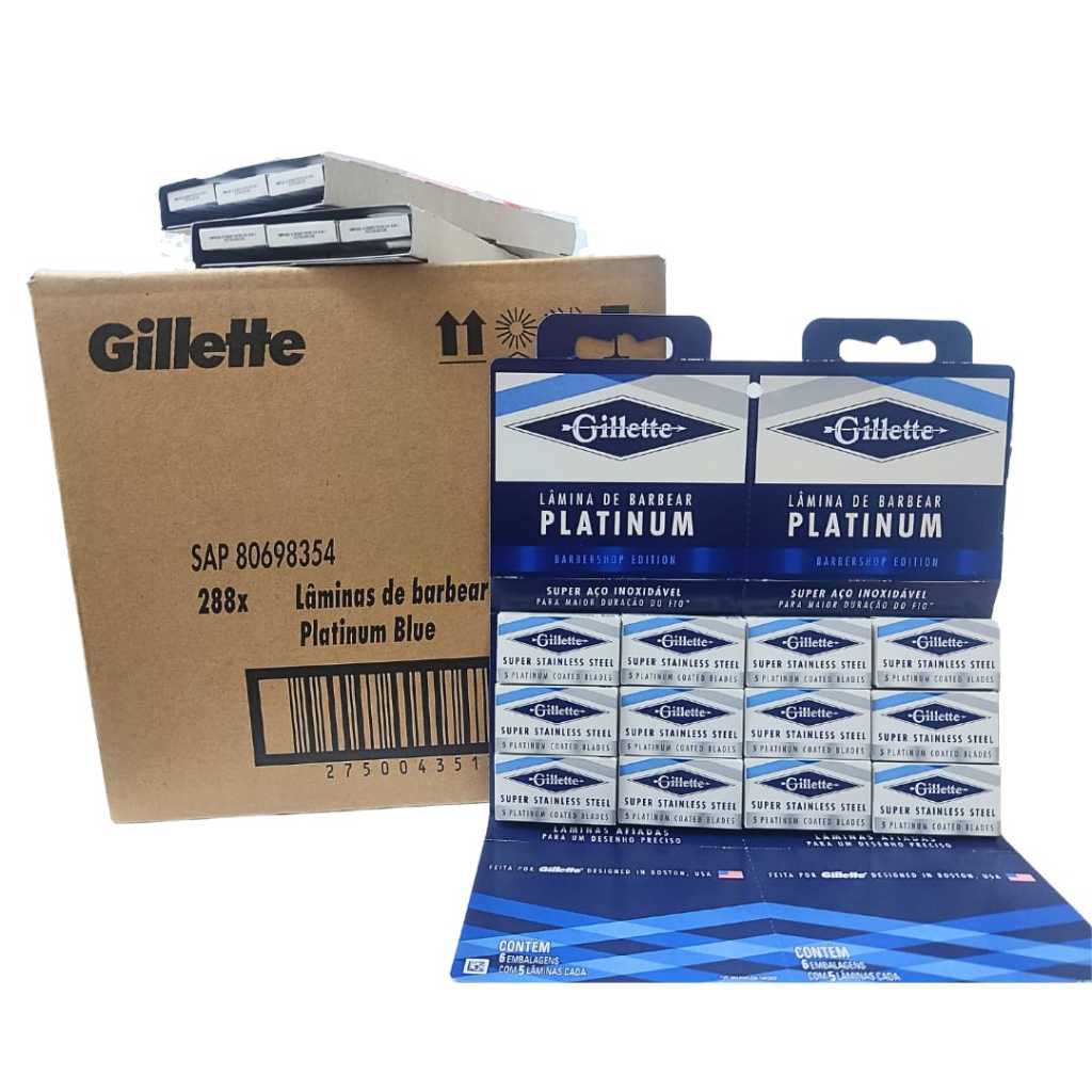 Caixa Fechada Lamina Gillette Platinum 1440 Unidades Gilete