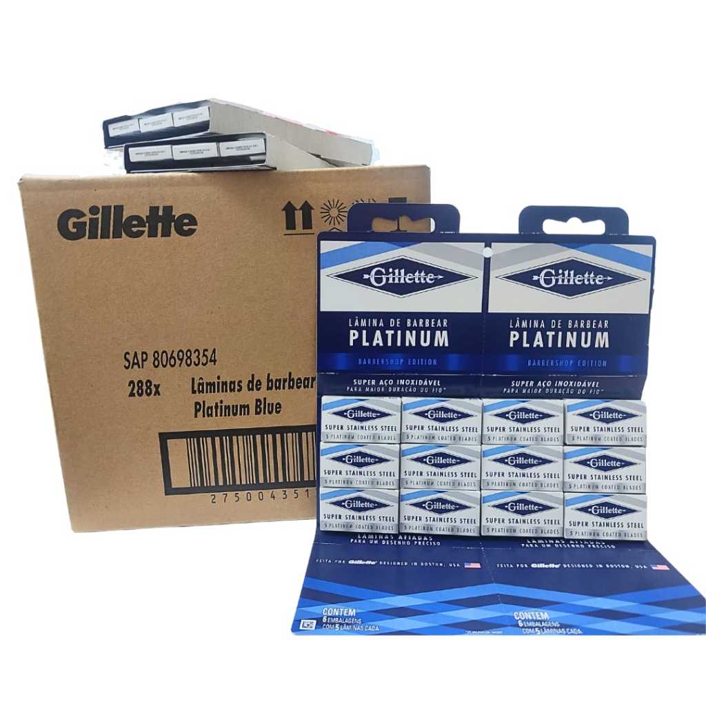 Caixa Fechada Lamina Gillette Platinum 1440 Unidades Gilete