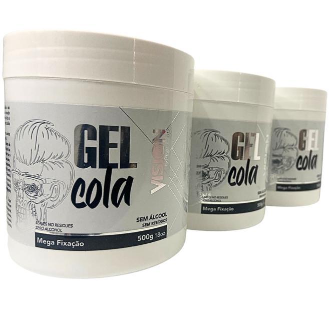 Gel Cola Vision Incolor 500g Gel De Cabelo Mega Fixação | Shopee