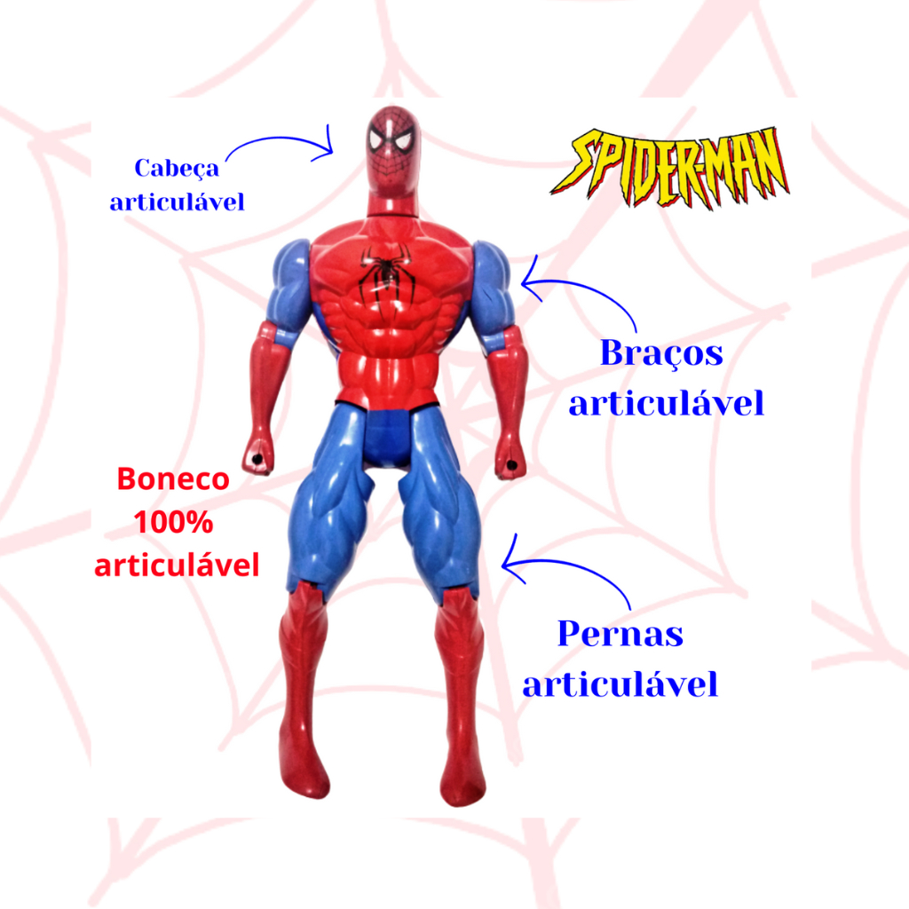 Homem Aranha Boneco Grande 30 cm Brinquedo 100% Articulado/Figuras de ...
