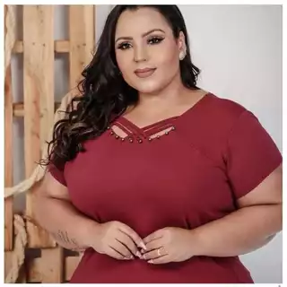 Blusa com Tirinhas na Frente Tradicional Plus Size 2022