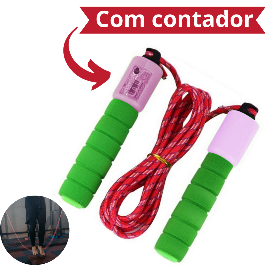 Corda Para Pular Profissional Com Contador Exercicio Físico Em Casa ...