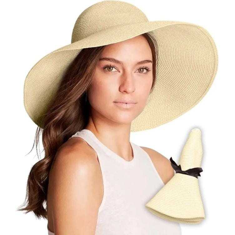 Chapéu Feminino Aba Larga Flexível Moda Verão