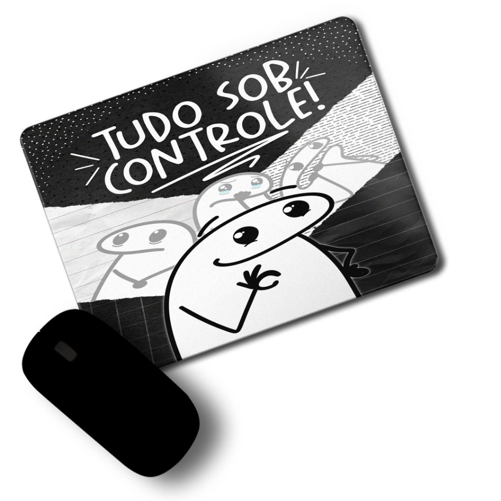 Mouse Pad Eu te Amo Meme Boneco Palito 19x19cm