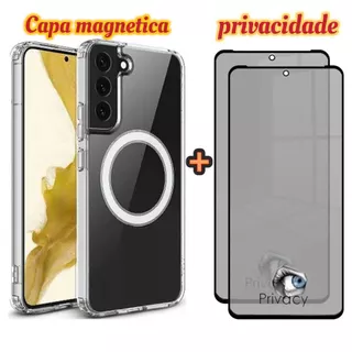 Capa Magnética Para Samsung + Película Privacidade (S20 FE/S21FE/S23/S23 PLUS/S23 ULTRA/S23FE)