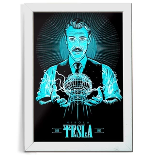 Quadro com Moldura A3/A4 Nikola Tesla