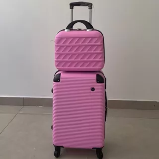 kit De Mala De Bordo + Frasqueira, Alto Qualidade, Rodinhas 360', Cadeado,ABS, PRONTO ENTREGA em Oferta na Shopee