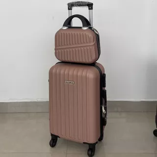 kit De Mala De Bordo + Frasqueira, Alto Qualidade, Rodinhas 360', Cadeado,ABS em Oferta na Shopee