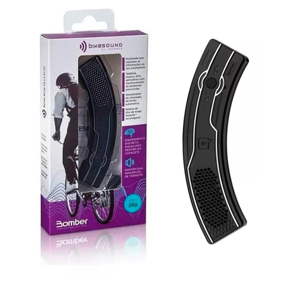 Multimídia Caixa De Som Bomber Para Moto Bike Capacete Telefone Bluetooth Gps Música Muito Alto