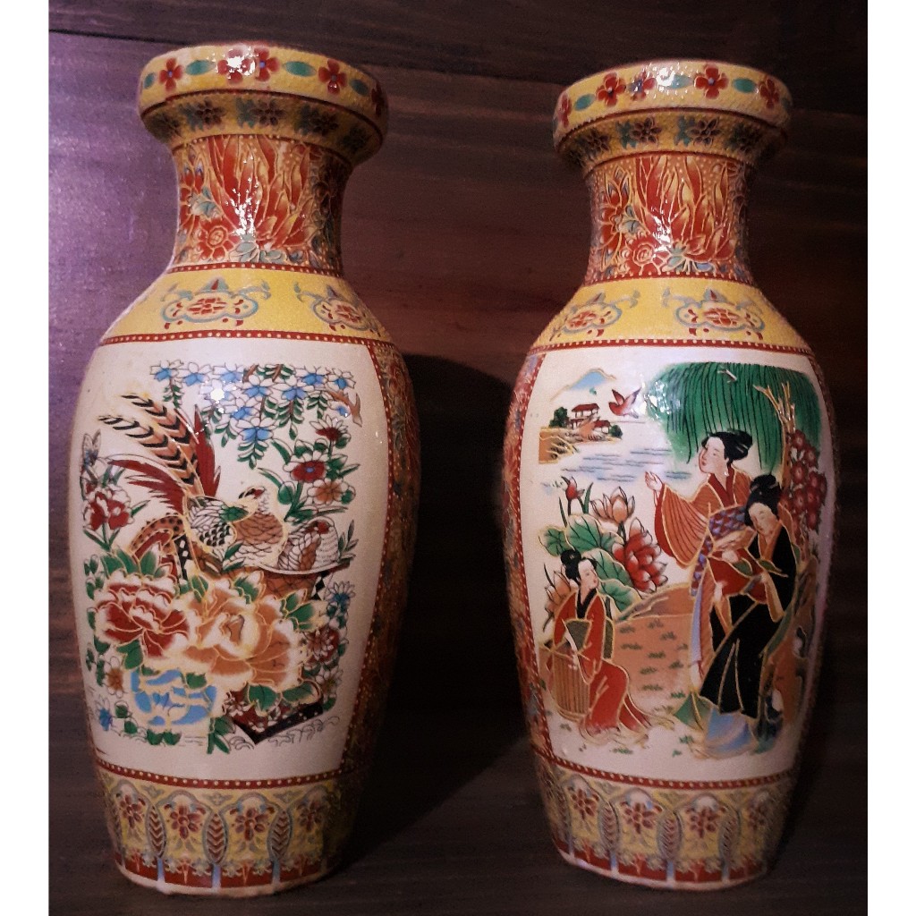 Vaso Ornamental Porcelana/cerâmica Chinesa.