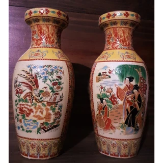 Vaso Ornamental Porcelana/cerâmica Chinesa.