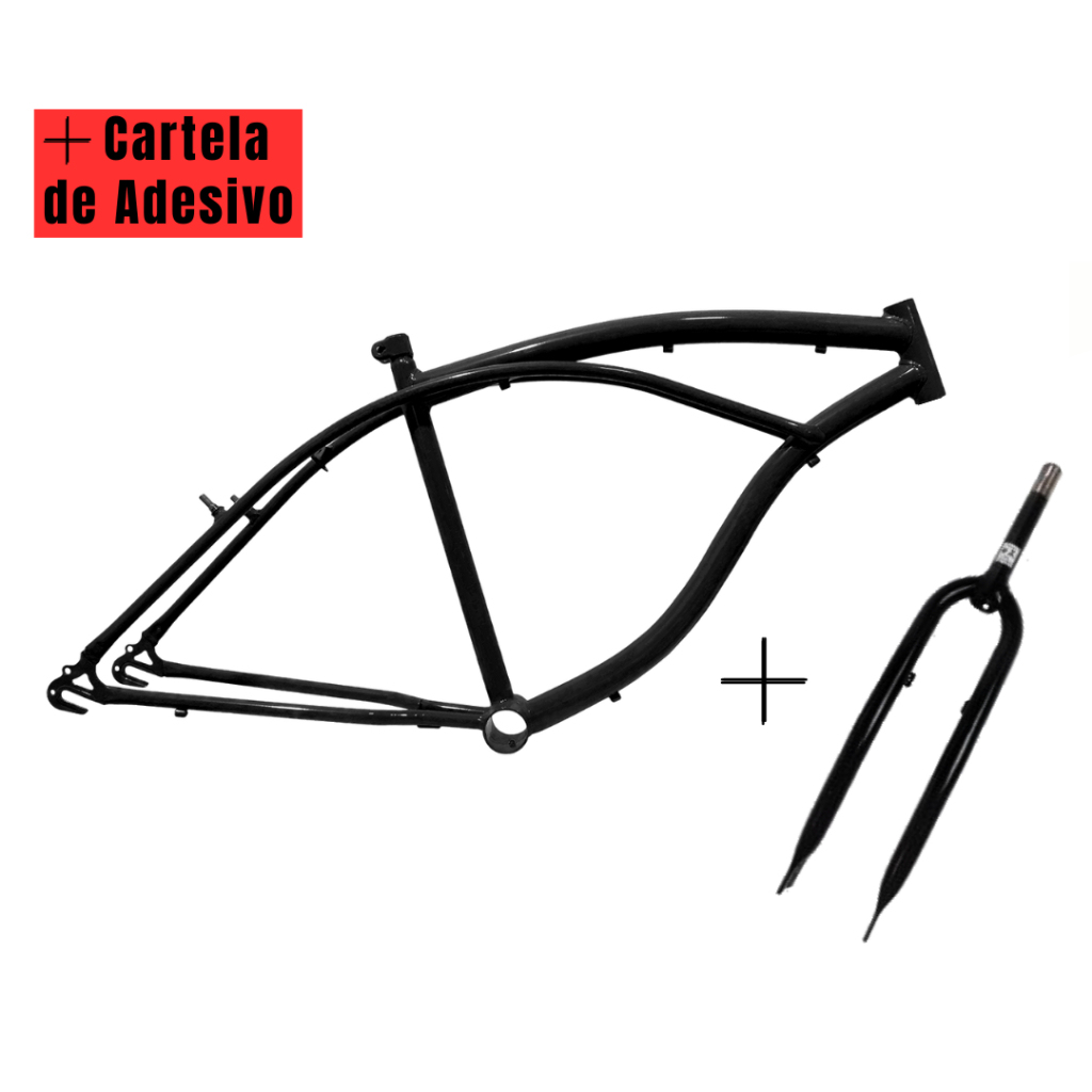 Quadro Bike Caiçara Beach Bicicleta Aro 26 + Garfo