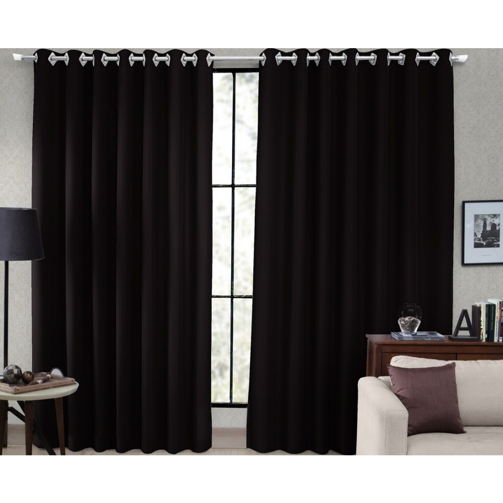 Cortina para Sala Quarto 2.80m x 2.30m 100% Blackout no Tecido Varão 02 Metros