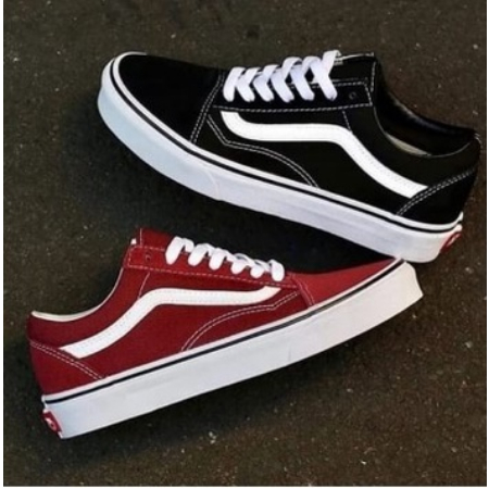 Kit 2 Pares Tênis Vans Old Skool Skate Masculino e Feminino BLACK FRDAY