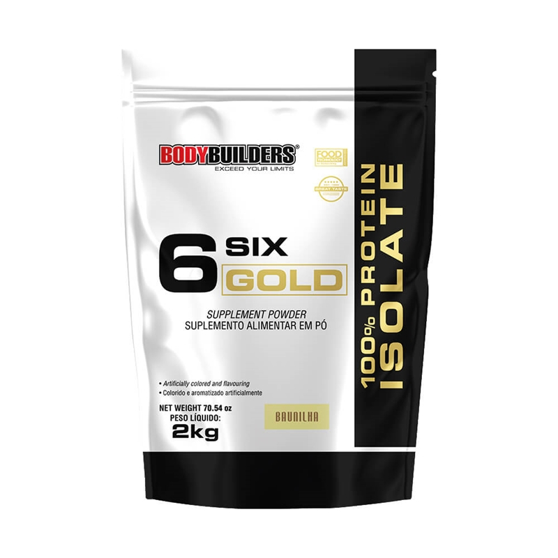 Whey Protein Isolado Six Gold 100% Protein Isolate 2 Kg – Bodybuilders Suplemento para Definição e Performance