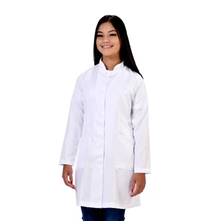 Jaleco Feminino Gabardine Gola Padre