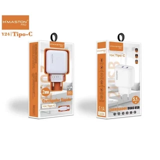 Carregador 5.1 Fonte Entrada 2 Usb + Cabo Lightning Ios /Type-c /Micro-Usb V8 Pronta Entrega Com Nfe