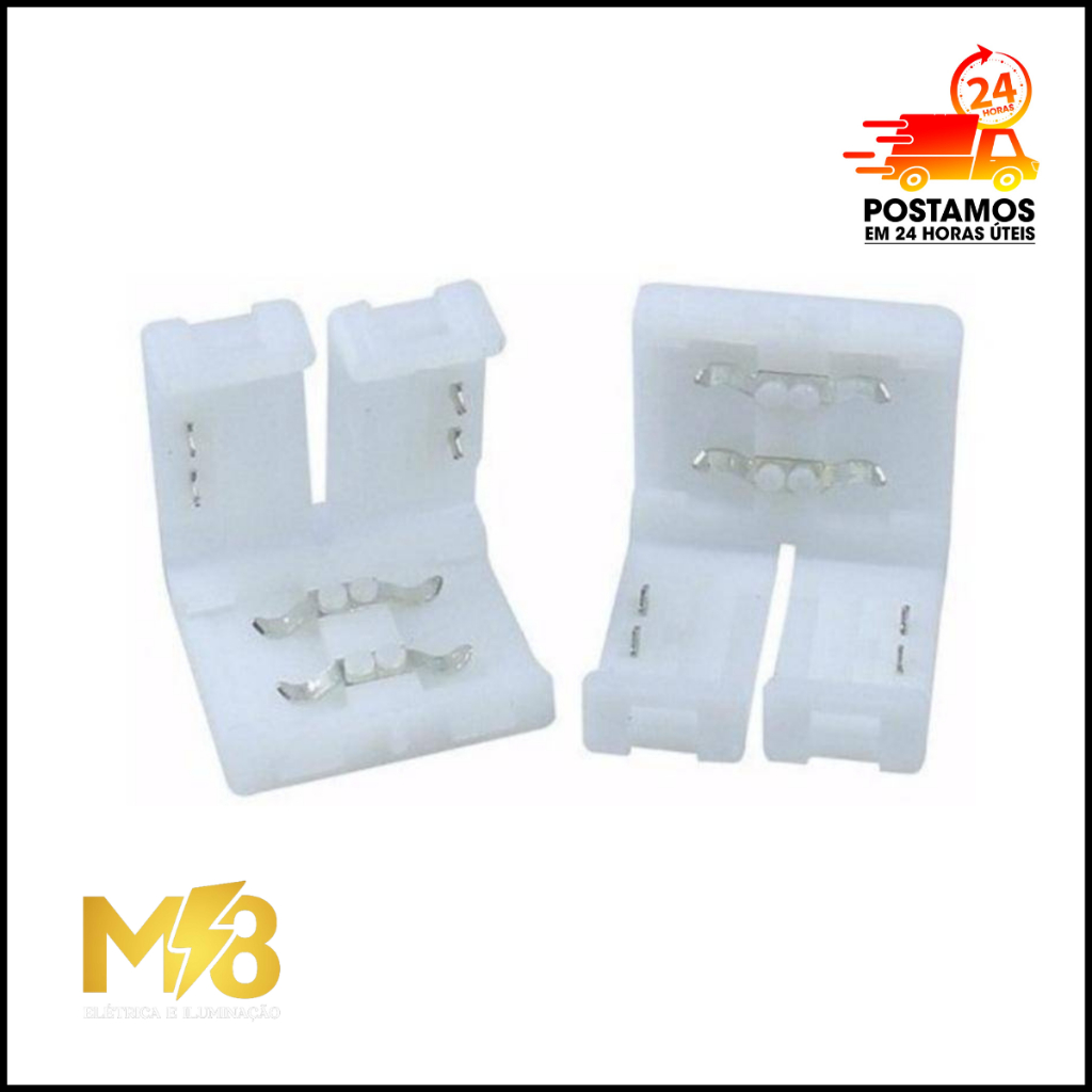Emenda Para Fita Led Conector 2835/3528/5050 - 2 VIA