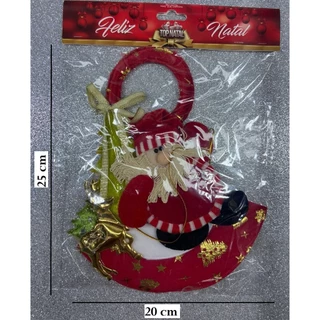 Enfeite Para Natal 25x20Cm Para Decorações Deixando Seu Natal Ainda Mais Decorado Top útil  Para Porta Papai Noel Sino Sininho em Oferta na Shopee