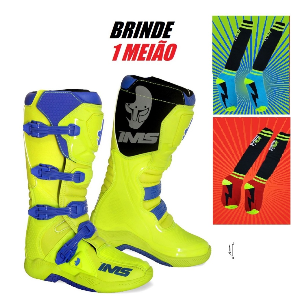 Bota ims factory Fluor motocross trilha enduro raly