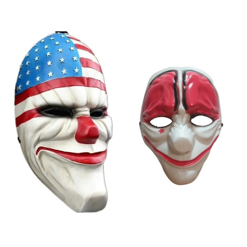 Máscaras De Palhaço Halloween Para Festa Payday Video Game