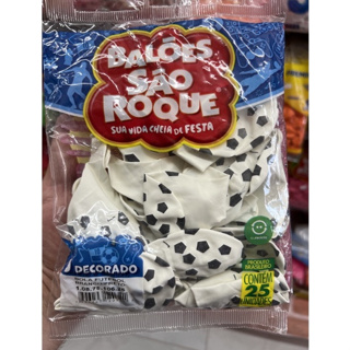 BALAO BOLA DE FUTEBOL 25UNID SAO ROQUE