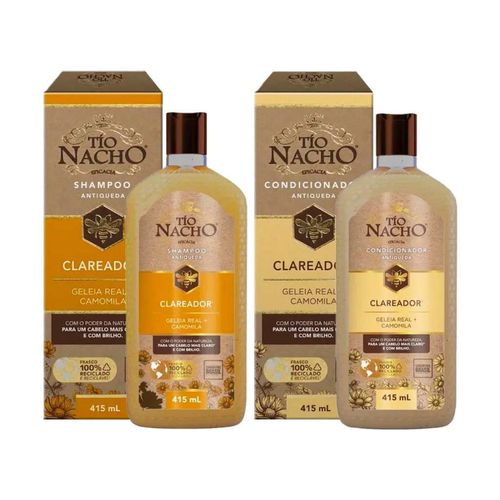 Shampoo E Condicionador Clareador Tio Nacho 415ml
